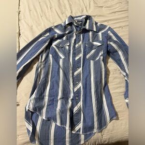 Striped wrangler pearl snap